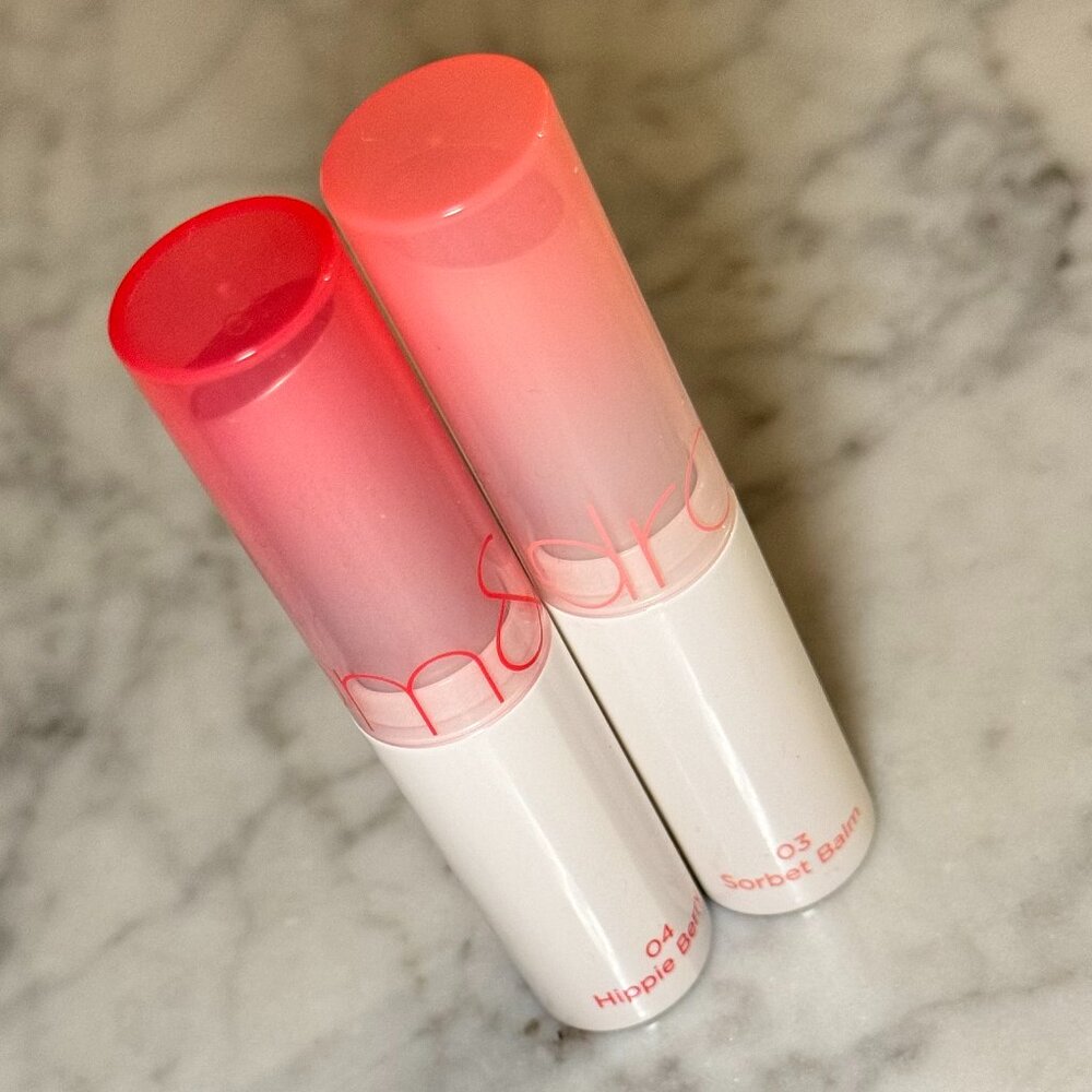 rom&nd Glasting Melting Balm Set | 03 (Sorbet Balm) & 03 (Hippie Berry) | NEW